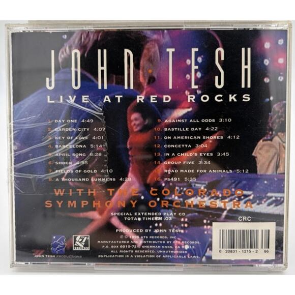 John Tesh Live at Red Rocks with the Colorado Symphony Orchestra CD 1995 - Picture 2 of 2